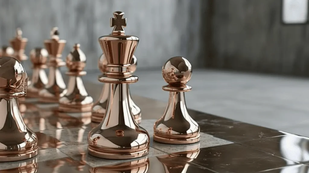 copper chess set